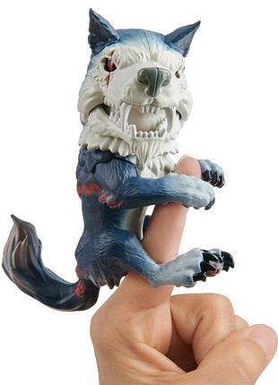 Wowwee fingerlings інтерактивний ручний вовк полуунковий 3961 midnight untamed dire wolf