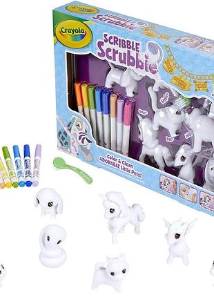 Crayola scribble scrubbie adorable pets розфарбовані вихованці 8 шт.
