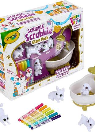 Crayola scribble scrubbies glam набор для творчества крайола домашние животные с ванной