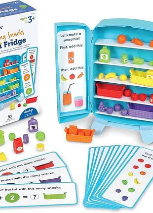 Learning resources sorting snacks mini fridge ігровий набір для сортування та рахунку «міні холодильник»