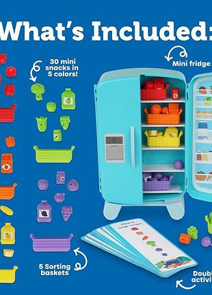 Learning resources sorting snacks mini fridge игровой набор для сортировки и счета «мини холодильник» 3