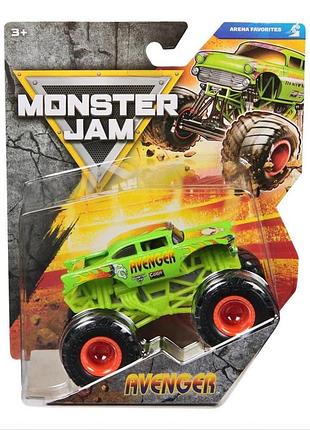 Monster jam avenger arena favorites green машинка внедорожник джип 1:64 monster trucks spin master
