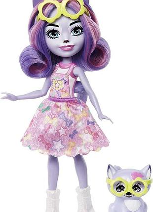 Enchantimals хедли хадли хаски и следдер hadley husky hhb90 city tails doll & sledder dog