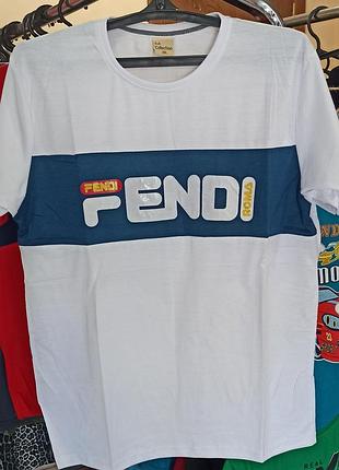 Чоловiча футболка з написом fendi, розмiр xxl ширина 52см, , довжина 71см.
