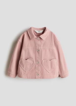Стильная розовая джинсовая куртка h&amp;m | модная подростковая джинсовка для девочки