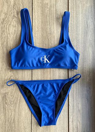 Купальник синий  calvin klein оригинал