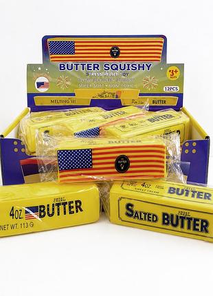 Игрушка антистресс squishy butter "масло" мягкая, медленного восстановления, 11,5 см