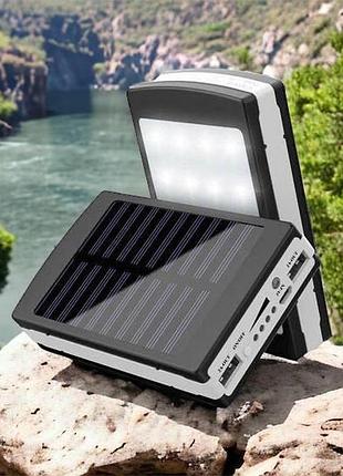 Умб power bank solar 20000 mah мобильное зарядное с солнечной панелью и лампой, повербанк для планшета dp-45
