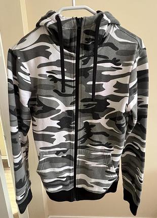 Зіп-худі malfini camo zipper / камуфляжна кофта на блискавці з капюшоном унісекс