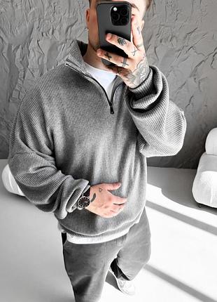 Свитер на молнии графит xl-xxl 2