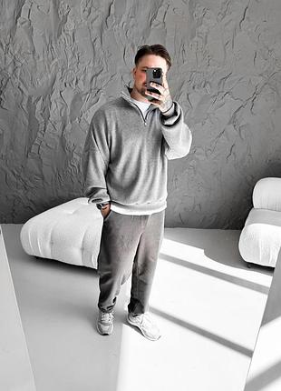 Свитер на молнии графит xl-xxl 3