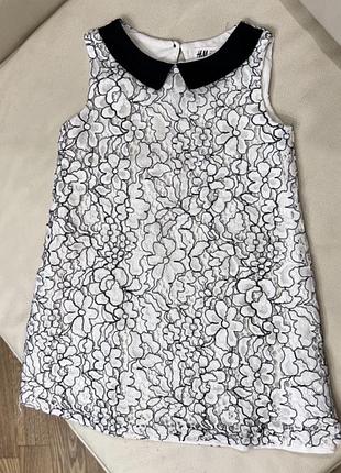 Дуже гарна ошатна кружевна сукня від h&m 4-5 років ріст 110 стан нового б/б дов 53, шир 30, б 36