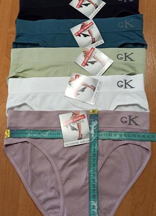 Трусики жiночi, рубчик, 90% полiамiд, р. l/xl. широка гумка. однотоннi, рiзнi кольори.