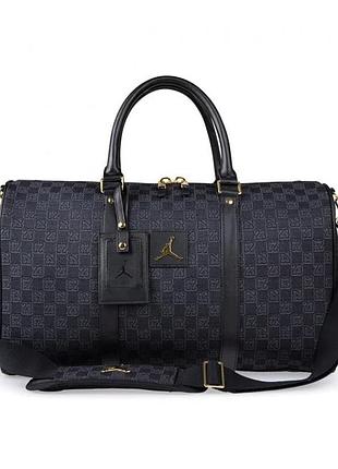 Jordan duffle monogram сумка чорна спортивна в зал nike