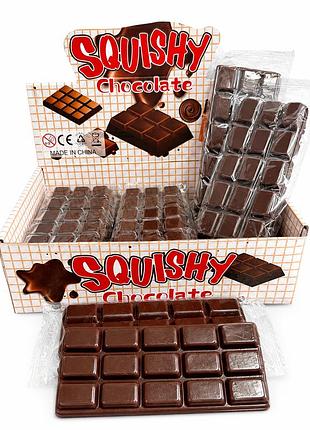 Сквиш антистресс шоколадка squishy chocolate, мягкая игрушка для сжатия, 16 см