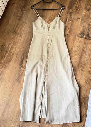 Лляна сукня сарафан zara