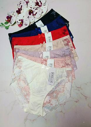 Жіночі мереживні трусики finella висока посадка сліпи з легкою утяжкою l xl 2xl