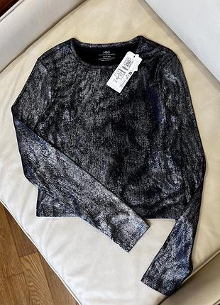 Нарядна ошатна кофтинка від m&s 12-13 років ріст 158, нова, блискуча дов 43.5, шир 36, рукав 58.5