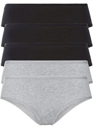 Трусики-хіпстери набір 5 шт. бавовняні для жінки esmara lycra® 395448_464789 m різнобарвний