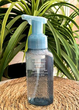 Мыло пенка bath and body works 259ml. название: saturday sunset gentle &amp; clean