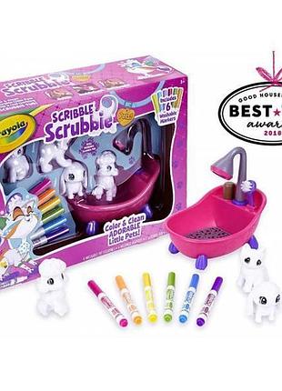 Crayola розфарбовані вихованці з ванною scribble scrubbie toy pet playset