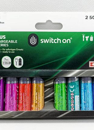 Акумулятори switch on aa 2500 mah (8 шт.) – акумулятори підвищеної ємності.