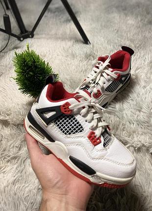 Дитячі кросівки nike air jordan 4 retro fire red