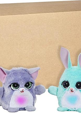 Furreal fuzzalots кошеня та кролик набір інтерактивних іграшок kitty and bunny color change