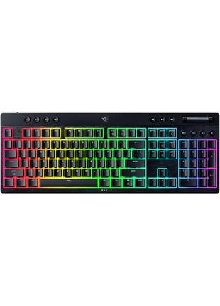 Клавиатура механическая razer blackwidow v4 low-profile hyperspeed, 104key, yellow switch, usb-a/wl/bt, en, rgb, чёрный