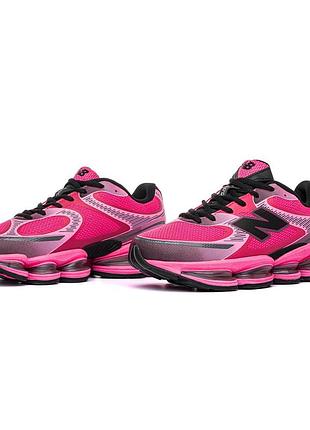 Стильные женские кроссовки new balance 2000 pink black dragon berry