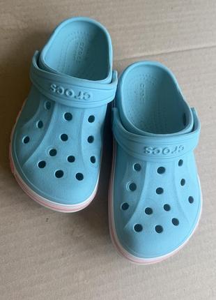 Crocs крокс bayaband дитячі сабо блакитні бірюзові 28 17,5 см крок см