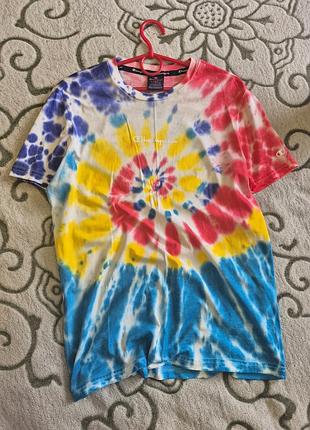 Champion подовжена футболка тай дай cotton