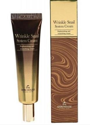 Крем з муцином равлика the skin house wrinkle snail system cream