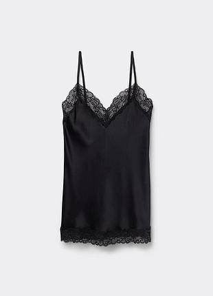 Черная шелковая майка intimissimi