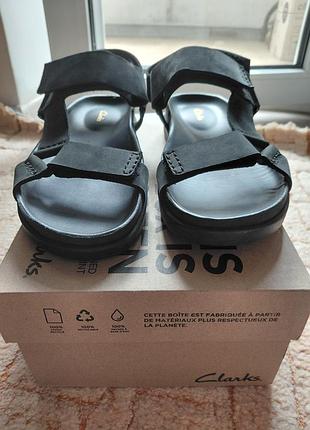Чоловічі сандалії clarks sander range black nubuck р.41