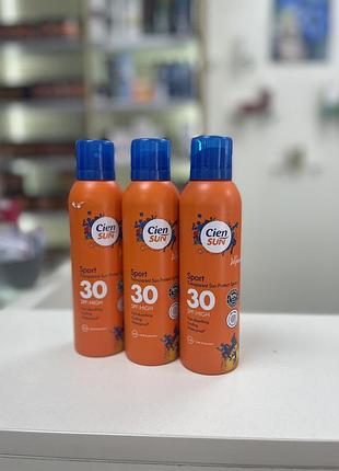 Cien sun sport transparent sun protect spray spf 30 — прозорий сонцезахисний спрей, спеціально розроблений для активного відпочинку та занять спортом