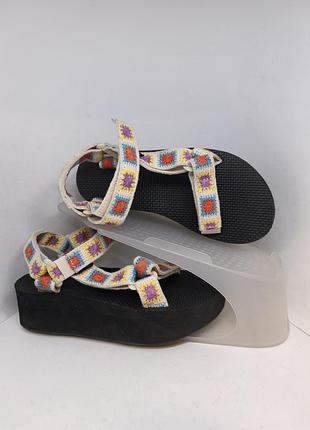 Босоніжки сандалі жіночі teva flatform universal crochet 1150210 на платформі ,на липучках  оригінал, нові