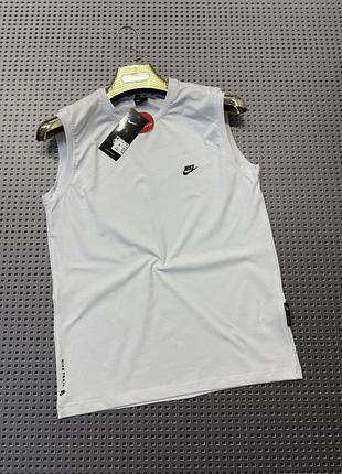 Безрукавка чоловіча біла nike/puma в норму,батал, супербатал
