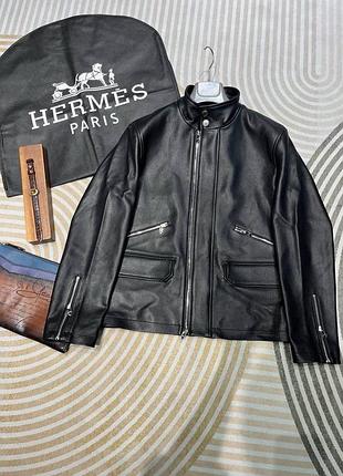 Чоловіча куртка з натуральної шкіри hermes