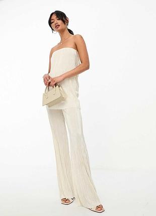 Топ / мінісукня river island plisse, розмір uk 18