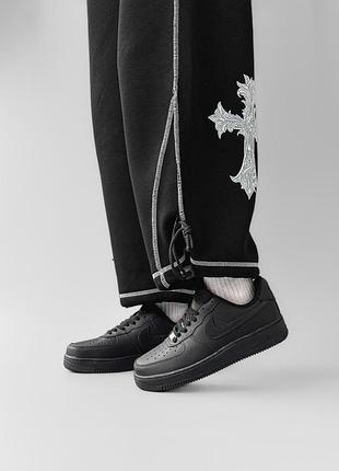 Кроссовки nike air force 1 low black premium 36 44
