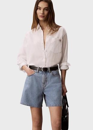 Базові джинсові шорти бермуди zara z1975 high waisted mom fit базовые джинсовые шорты бермуды