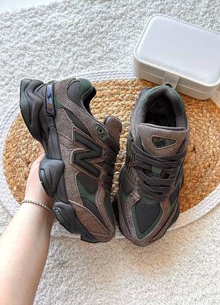 Стильні кросівки new balance 9060 beef and broccoli brown black
