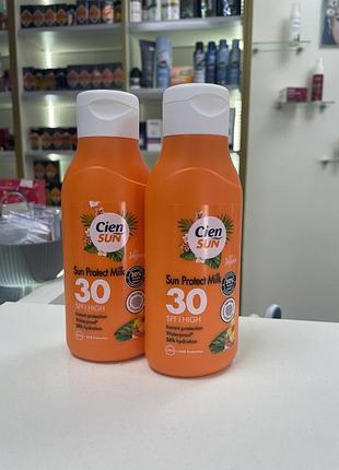 Солнцезащитное молочко cien sun protect milk с высокой степенью защиты spf 30.