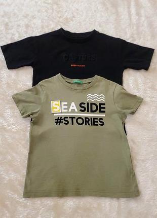 Продам футболочки, хакі benetton розмір 122 і чорна reserved розмір 128 у чудовому станіцену 180 грн за 2 шт.