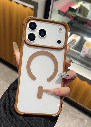 Чохол iphone 17 pro магнітний новий коричневий magsafe