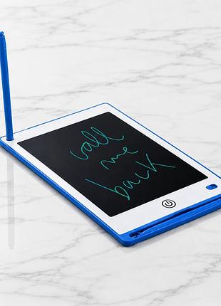 Lcd планшет для рисования 8.5 дюйма мультихромный со стилусом для детей и заметок синій