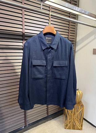 Чоловіча куртка сорочка з льону zegna