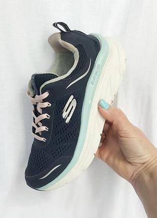 Женские кроссовки оригинальные skechers relax fit d'lux walker infinite motion в синем цвете