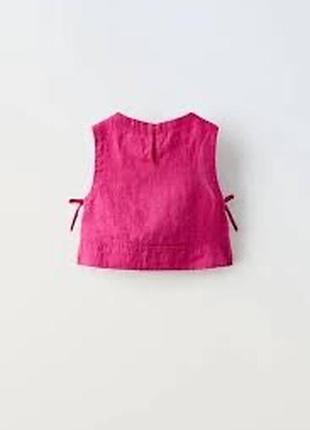Лляний топ від zara з завʼязками